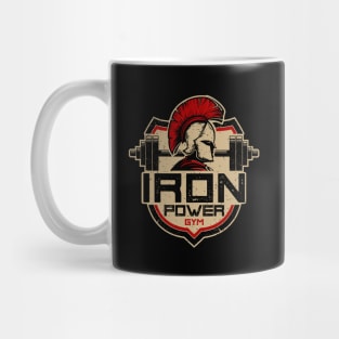 Spartan Iron Power Gym Gold Drawing Illustration Mug